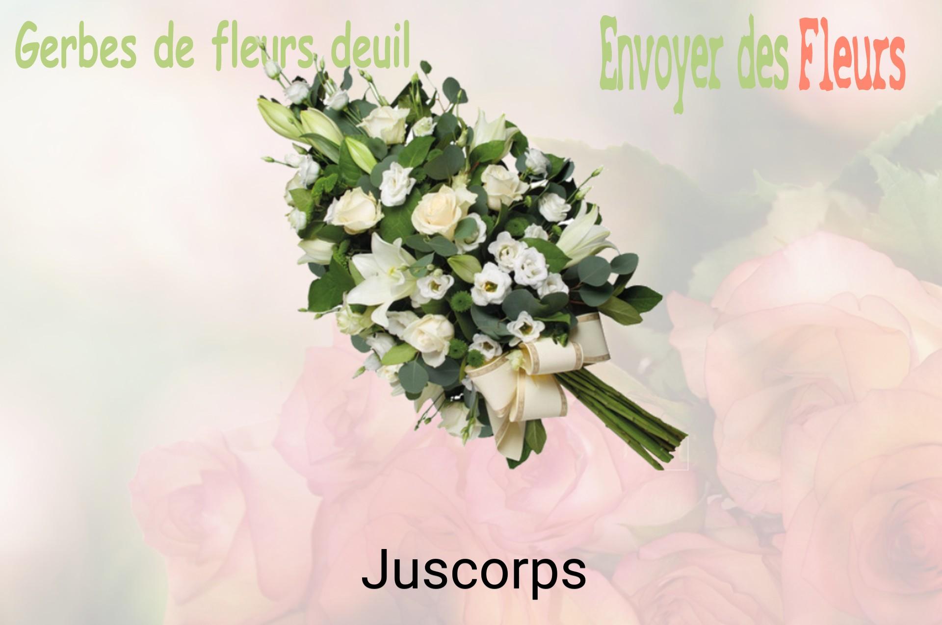 Gerbe de fleurs de deuil livrée à Juscorps